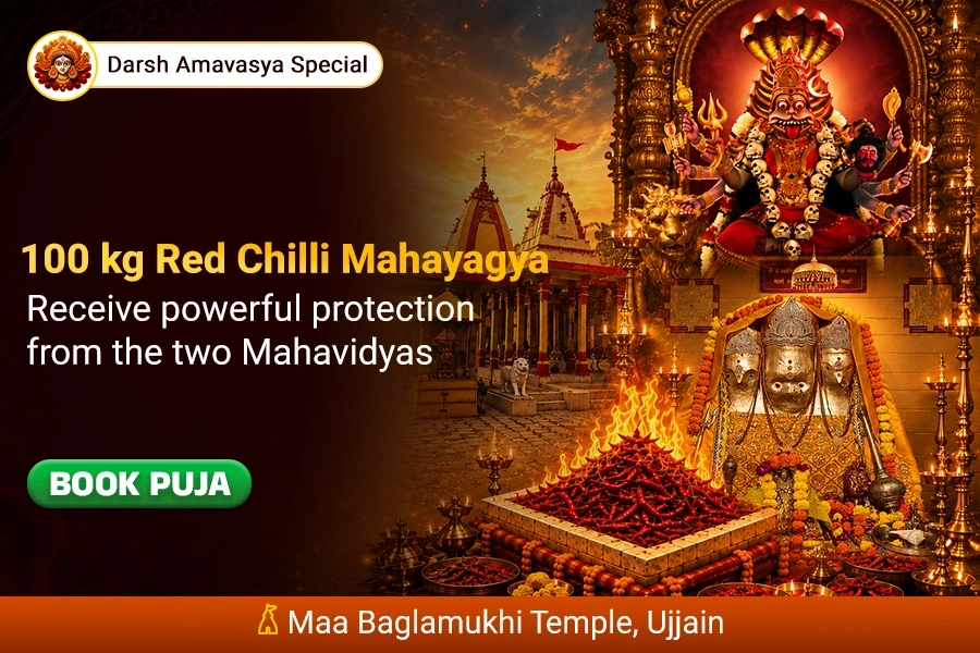 100 Kg Lal Mirch Agni Ahuti Maha Yagya & Bagalamukhi-Pratyangira Maha Kavach Anushthan
