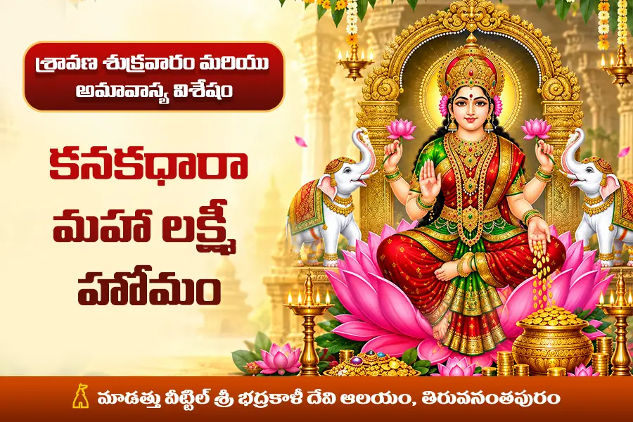ధనవృద్ధి, ఐశ్వర్యప్రాప్తి, ఆర్థిక స్థిరత్వం కోసం — కనకధారా మహాలక్ష్మీ హోమం