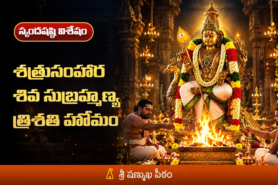 శీఘ్ర వివాహం.. సంతాన ప్రాప్తి.. ఆస్తి విజయాల కోసం శత్రుసంహార శివ సుబ్రహ్మణ్య త్రిశతి హోమం