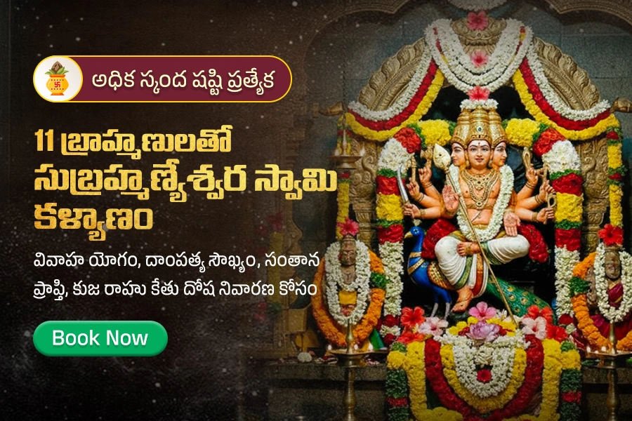 అధిక స్కంద షష్టి ప్రత్యేక 11 బ్రాహ్మణులతో సుబ్రహ్మణ్యేశ్వర స్వామి కళ్యాణం