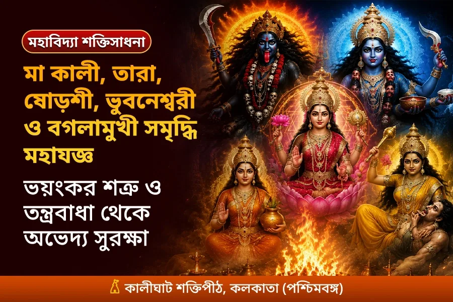 মা কালী, মা তারা, মা ষোড়শী, মা ভুবনেশ্বরী ও মা বগলামুখী শক্তি-সমৃদ্ধি মহাযজ্ঞ